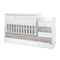 Letto MAXI PLUS NEW white+artwood /Telaio a doghe - livello 2/